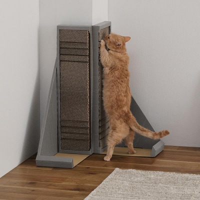 猫　爪とぎ　やすり付き爪とぎ　P-YT650　ブラウン