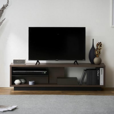 オープンテレビ台　スタンダードタイプ　OTS-120SR　ウォールナット/ブラック