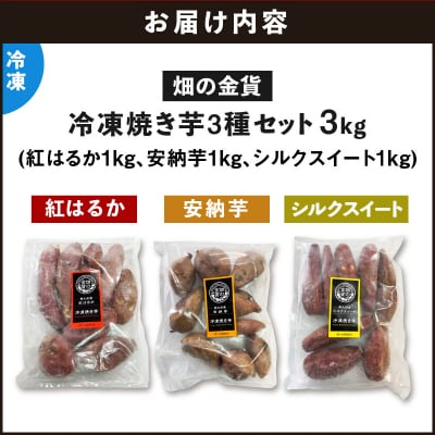 畑の金貨 焼き芋3種セット 3kg　K181-001_04