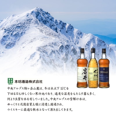 マルスウイスキー「ツインアルプス」「信州」「岩井トラディション」3本セット