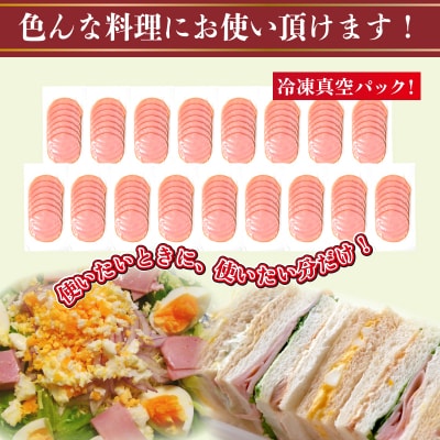 訳あり ロースハム スライス 1.7kg (100g×17パック) 冷凍 真空 小分け IR008