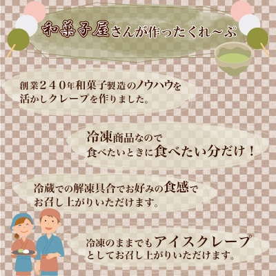 和菓子屋さんのクレープ 23個入 冷凍 春夏 限定 スイーツ アイス おやつ 下関 山口 HS102