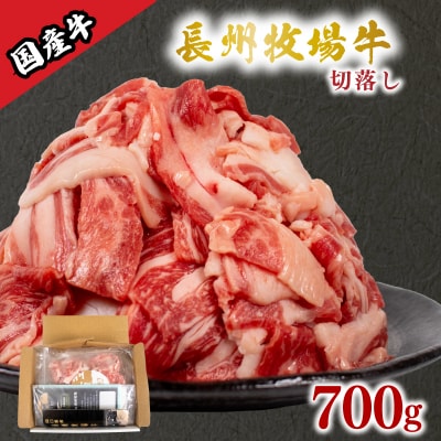 国産牛 切落とし 700g 牛肉 牛 冷凍 小分け 便利 惣菜 おかず 下関 山口 KO003