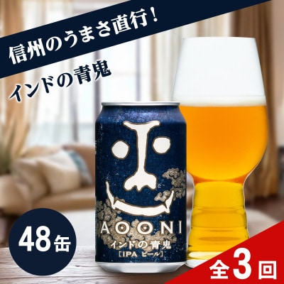 【毎月定期便】【インドの青鬼】クラフトビール(お酒)48本　ヤッホーブルーイング全3回
