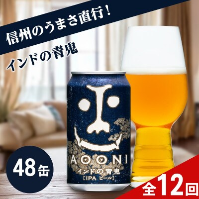 【毎月定期便】【インドの青鬼】クラフトビール(お酒)48本　ヤッホーブルーイング全12回