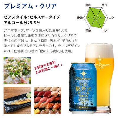 【プレミアム・クリア】THE軽井沢ビール 24缶 クラフトビール