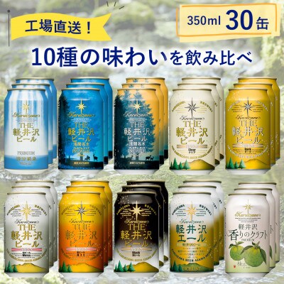 【毎月定期便】THE軽井沢ビール 10種30缶 クラフトビール350ml 飲み比べセット全4回