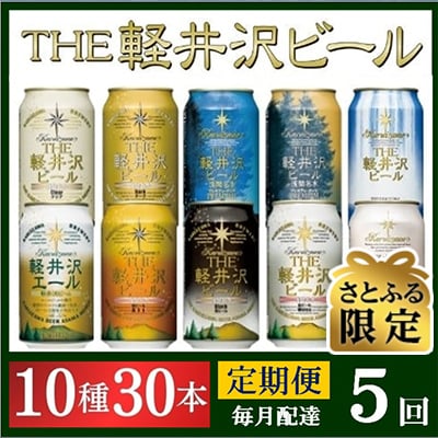 【毎月定期便】【さとふる限定】THE軽井沢ビール10種30缶クラフトビール飲み比べ全5回