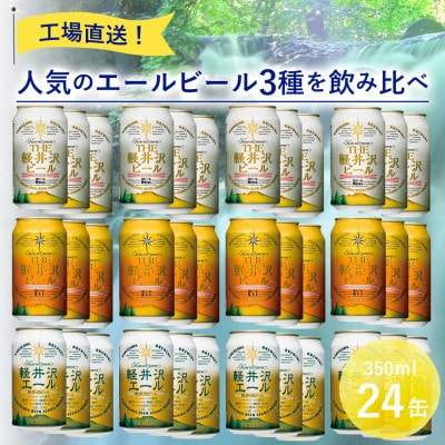 【毎月定期便】THE軽井沢ビール 3種24缶 クラフトビール350ml 飲み比べセット全12回