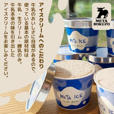 【北海道】三田牧場 ミタアイス業務用(自家製ミルク 2個)計1.4L