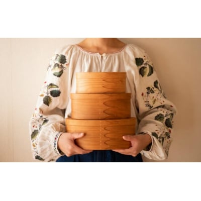 【台数限定】家具職人の手づくりオーバルボックス<#4/中サイズ>　シェーカーボックス