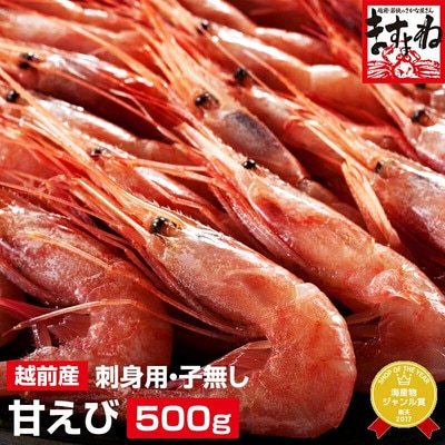 福井県産 越前 甘えび 小サイズ 500g (約50匹前後)【ますよね えび】