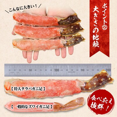 12/24まで年末配送 カット 生たらば 総重量1kg / 解凍後800g