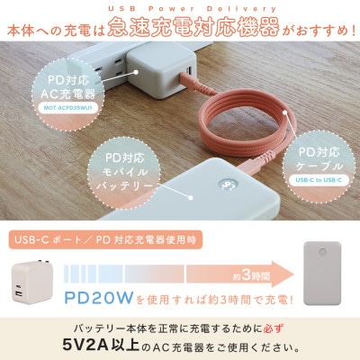 モバイルバッテリー 10,000mAh ペールアイリス(MOT-MB10005-ECPU)