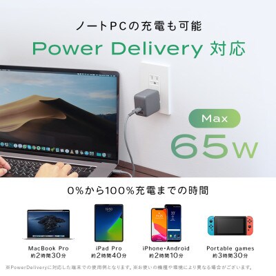 AC充電器 PD65W対応 2年保証 エアリーホワイト(MOT-ACPD65WU1-WH)