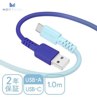 グラデーションケーブル A to C 1m アクア(MOT-SCBACG100-AQ)