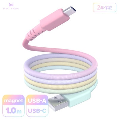 マグネットケーブル グラデーション USB-A to USB-C (MOT-MGGAC100-SE)