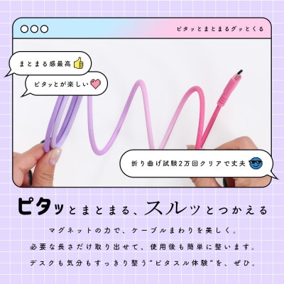 マグネットケーブル グラデーション USB-C to USB-C (MOT-MGGCC100-SU)