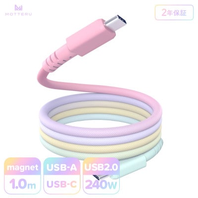 マグネットケーブル グラデーション USB-C to USB-C (MOT-MGGCC100-SE)