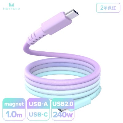 マグネットケーブル グラデーション USB-C to USB-C (MOT-MGGCC100-MD)