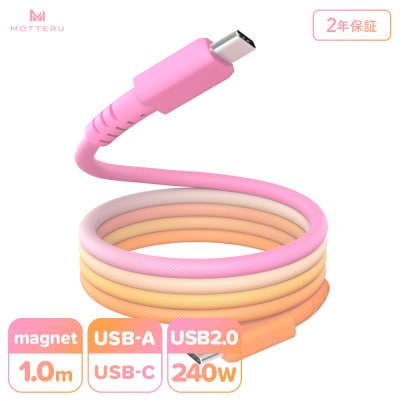 マグネットケーブル グラデーション USB-C to USB-C (MOT-MGGCC100-FN)