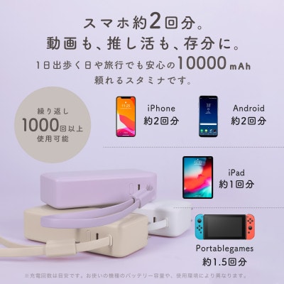 コンセント一体型モバイルバッテリー 10000mAh(MOT-MBAC10002-ECAM)