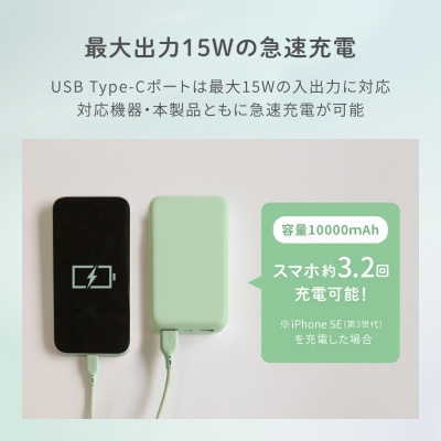 (オウルテック) 軽量196g 10000mAh 小型軽量モバイルバッテリー セージグリーン