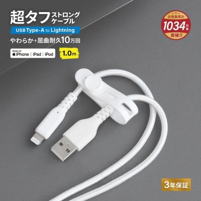 (オウルテック) 急速充電2.4A/データ転送 Type-A to Lightningケーブル 1m