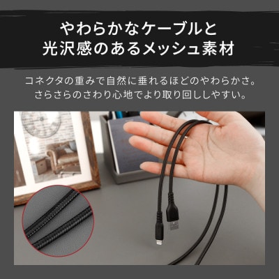 (オウルテック) 急速充電2.4A/データ転送 Type-A to Lightningケーブル 1m