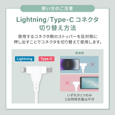 (オウルテック) PD60W/データ転送対応 Type-C to C/Lightning ケーブル
