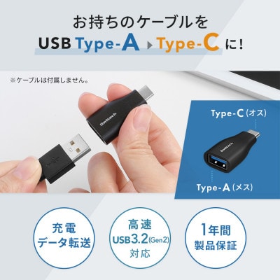 (オウルテック) USB 3.2Gen2準拠 Type-A to Type-C変換アダプター