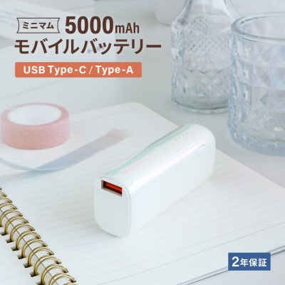 (オウルテック) 片手に収まるミニマム感 最大PD20W対応 5000mAhモバイルバッテリー