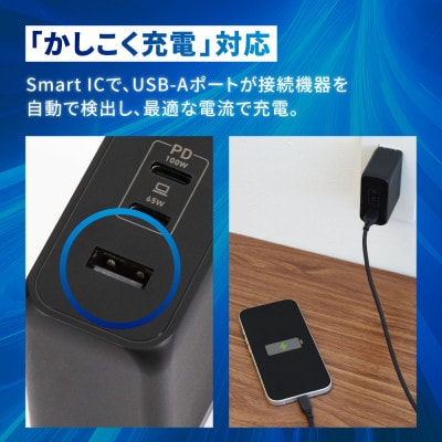 (オウルテック)最大PD100W出力GaN採用USBType-C×2USBType-A×1AC充電器