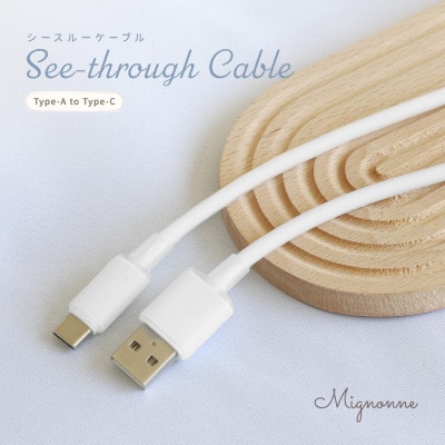 USB Type-A to USB Type-C シリコンケーブル 1.2m ミスティホワイト