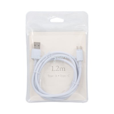 USB Type-A to USB Type-C シリコンケーブル 1.2m ベイビーブルー