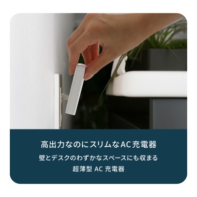 Owltech 薄さ13.5mm最大PD45W出力 GaN採用 USB Type-C×2 AC充電器