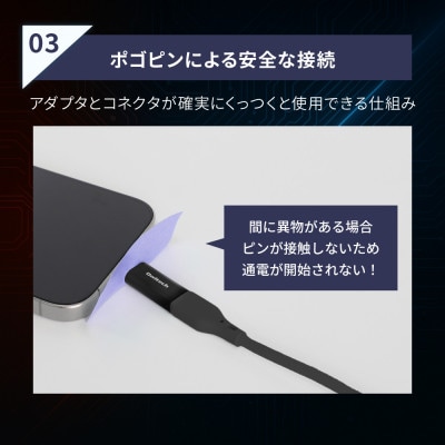 マグネットで簡単ワンタッチ接続 PD60W充電/データ転送 USB Type-C 変換アダプタ