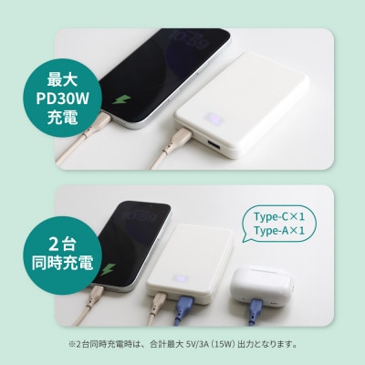 準固体電池採用 デジタル表示搭載 10000mAh モバイルバッテリー ブラック