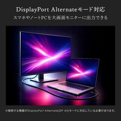 最大40Gbps/PD240W充電 USB Type-C to USB Type-Cケーブル 1m