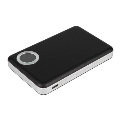 準固体電池 モバイルバッテリー レザータイプ 10000mAh PD20W出力 ブラック