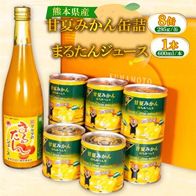 甘夏みかん缶詰8缶 まるたんジュース1本セット B81-15