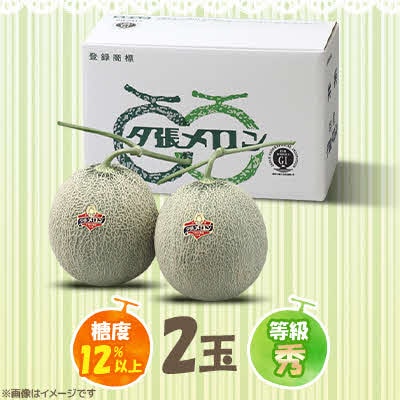 【先行予約受付中】夕張メロン2玉(糖度12%以上　等級:秀) N27
