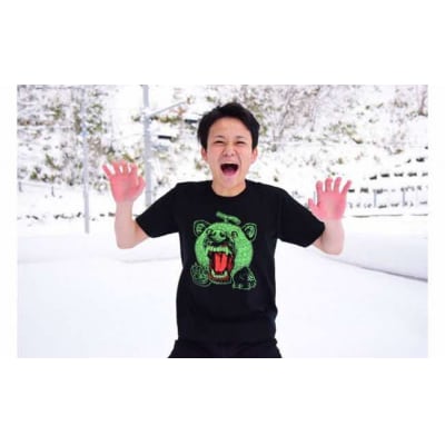 メロン熊　ロックなTシャツ(子ども用)90サイズ　W8