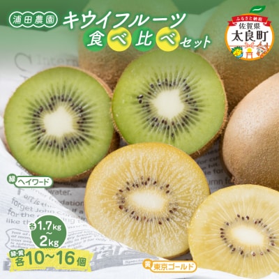 体が喜ぶ☆キウイフルーツ 食べ比べセット各10～16個(重量:1.7kg～2kg)　N215