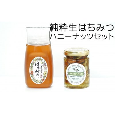 使いやすいポリ容器入り 非加熱生はちみつ 百花とハニーナッツ セット