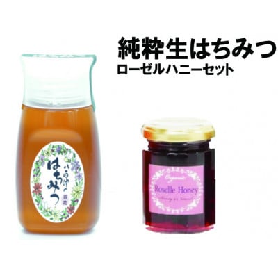 使いやすいポリ容器入り 非加熱生はちみつ 百花とローゼルハニー セット