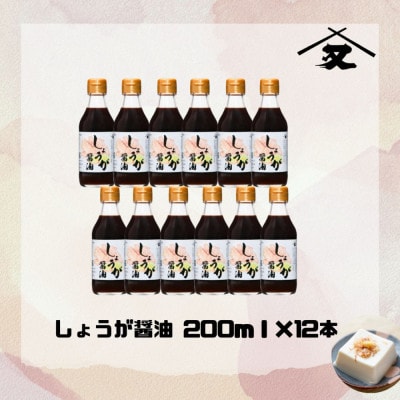 大醤 しょうが醤油200ml×12本