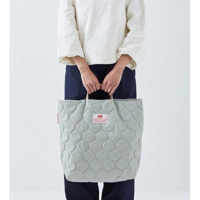 【ふるさと納税】ドット柄がかわいい!バッグンナウンのトートバッグ(ブラック)