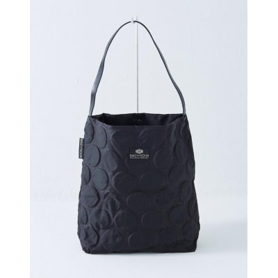 【ふるさと納税】ドット柄がかわいい!バッグンナウンのミニトートバッグ(ブラック)