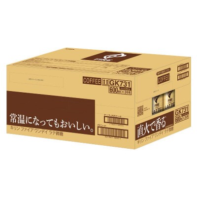 【キリン】ファイア ワンデイ ラテ微糖 600ml × 24本